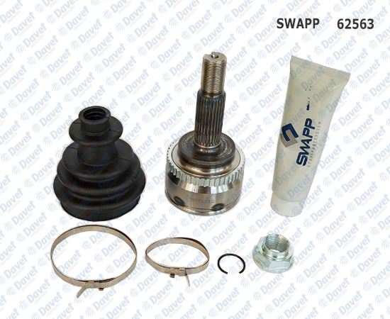 SWAPP 62563 Aks Kafasi Dis Toyota Corolla 1.4 Vvti - 1.6 Vvti Benzinli 02>07 Absli 48 Dis (Dis Freze:26 Ic Freze:23 Conta Capi:58 Boy:156.5 Mm)